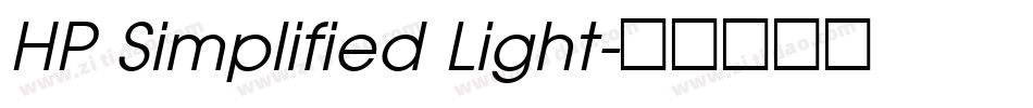 HP Simplified Light字体转换